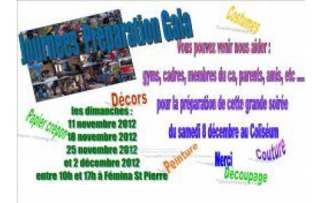 GALA 2012 - 1ère journée de préparation